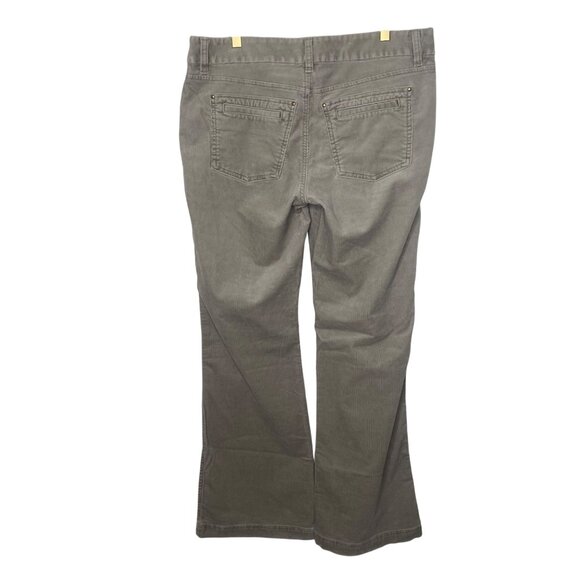 Eddie Bauer Womens Beige Corduroy Pants Size 10 Wide Leg Med Rise - Picture 3 of 11